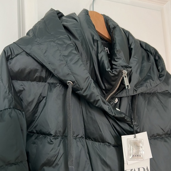 Puffer coat. Zara. Size M. True to size.Down. Hooded - Picture 11 of 11